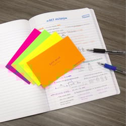 Bazic Products 3 in. H X 5 in. W Ruled Index Cards Fluorescent 75 pk