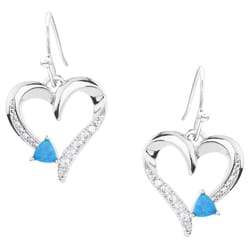 Montana Silversmiths Women's Love Everlasting Opal Crystal Silver Earrings Water Resistant