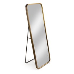 Tripar 55.25 in. H X 20 in. W Burnished Gold Metal Floor Mirror