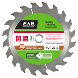 Exchange-A-Blade 7-1/4 in. D X 5/8 in. Decking Carbide Framing Saw Blade 20 teeth 1 pk