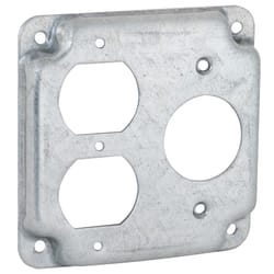 Raco Square Steel 2 gang 4 in. H X 4 in. W Box Cover