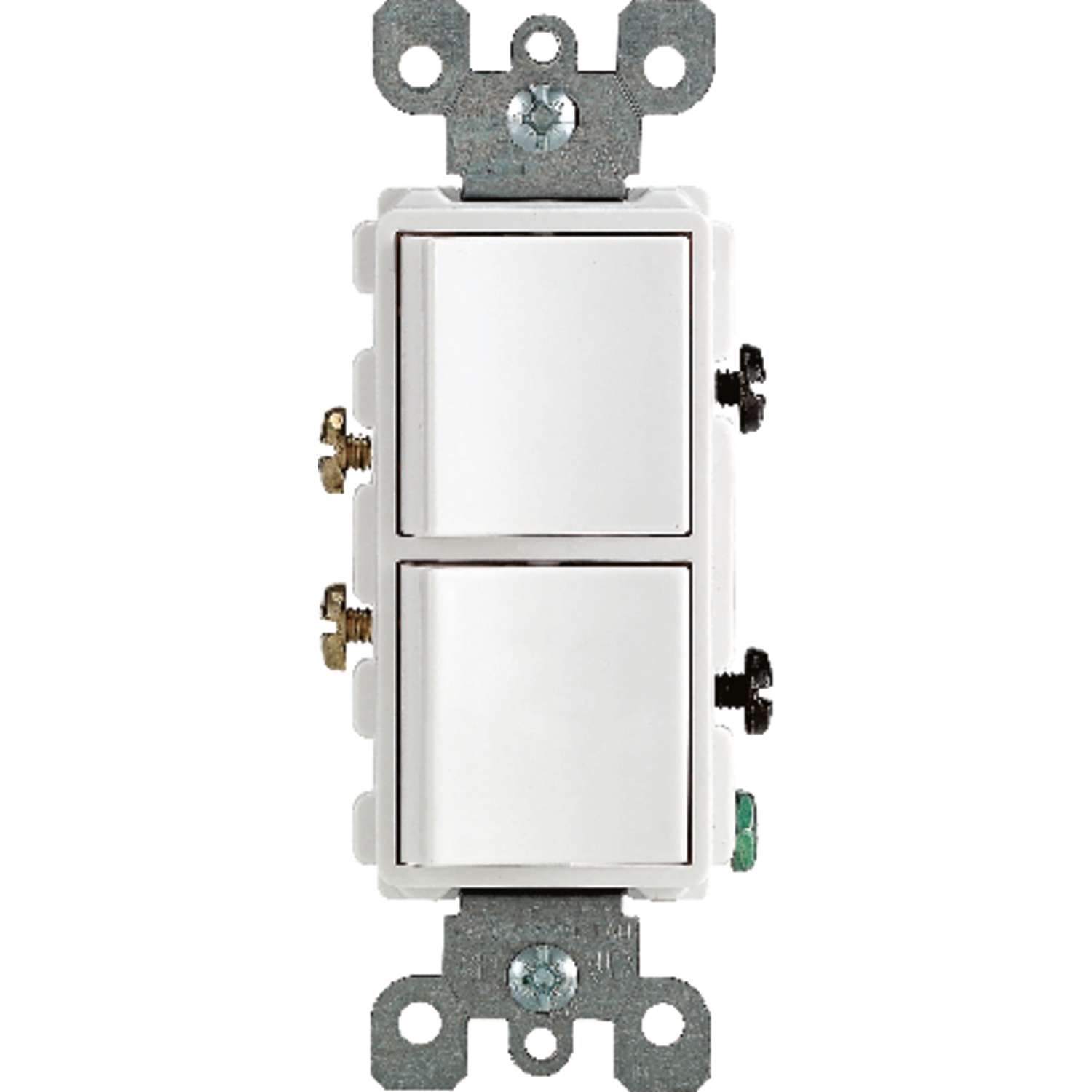Leviton Decora 15 amps Single Pole Combination AC Quiet Switch White 1