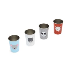 Red Rover Assorted Stainless Steel Animal Beverage Cups 4 pk