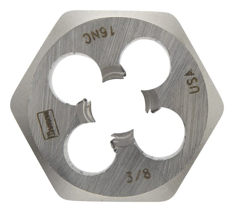 Irwin Hanson 9434 1" 3/8-16NC Hexagon Machine Screw Die