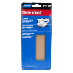 Norton Clamp & Sand 9 in. L X 3-2/3 in. W 60 Grit Aluminum Oxide Sanding Sheet 6 pk