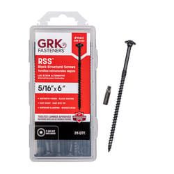 GRK RSS 5/16 or No. 15 in. X 6 in. L Star Black W-Cut Structural Wood Screws 1 pk