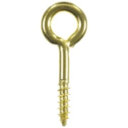 Ace 1/8 in. D X 1 in. L Polished Brass Screw Eye 30 lb. cap. 7 pk