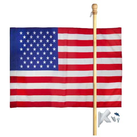 Valley Forge American Flag Set 30 in. H X 4 ft. W Mfr