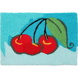 Jellybean 20 in. W X 30 in. L Multi-Color Luscious Cherries Polyester Accent Rug