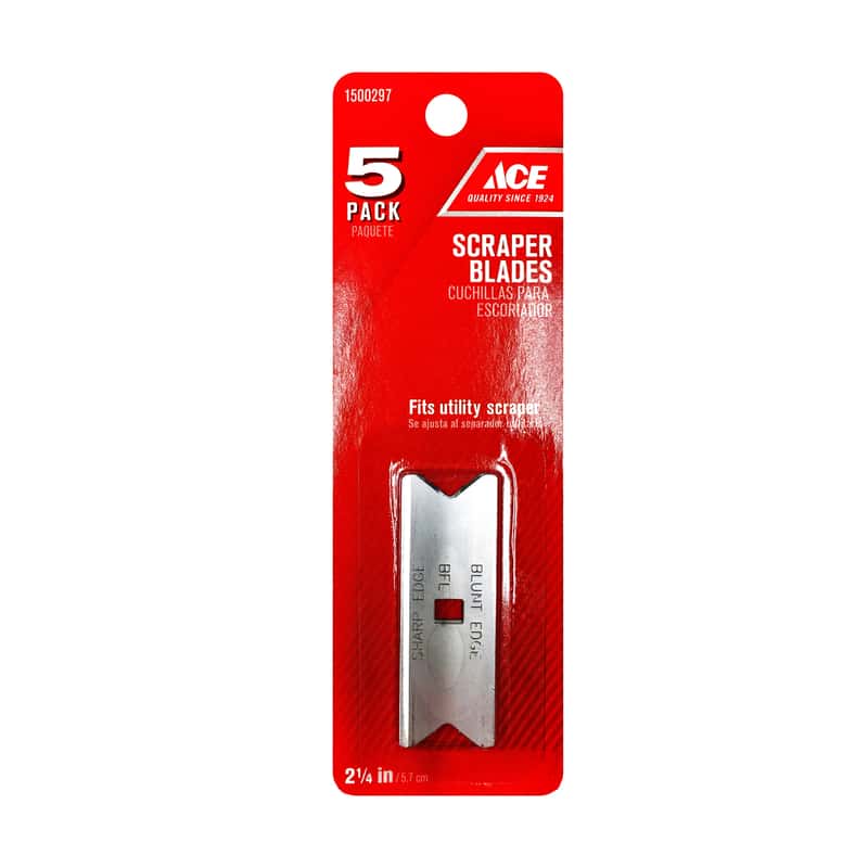 Ace 21/2 in. W Steel Double Edge Scraper Blade Ace Hardware