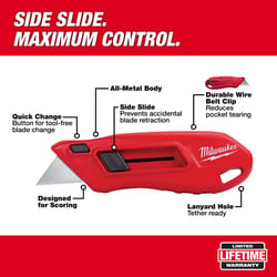 Milwaukee 5 in. Sliding Compact Utility Knife Red