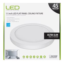 Feit Electric LED 2 in. H X 11 in. W X 11 in. L Nickel LED Flat Panel Light Fixture