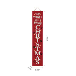 Glitzhome We Woof You a Merry Christmas 42 in. Porch Sign