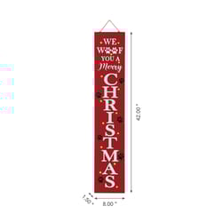 Glitzhome We Woof You a Merry Christmas 42 in. Porch Sign