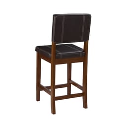 Linon Home Decor Dark Brown Polyurethane Blithe Barstool 39 in.