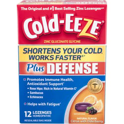 Cold-Eeze Works Faster Actual Size Purple Cold Remedy Lozenges