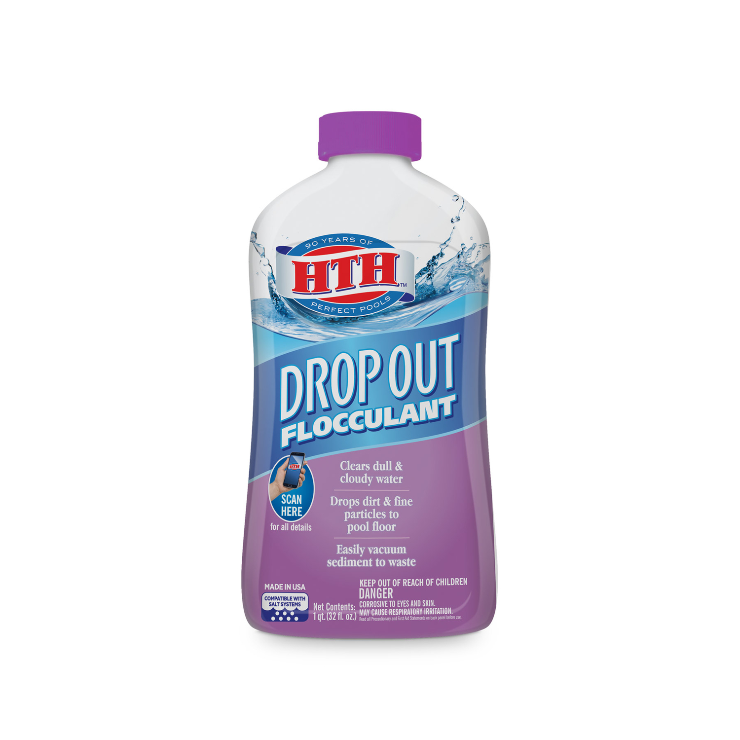 UPC 073187670175 product image for hth drop out Liquid Flocculant 1 qt. | upcitemdb.com