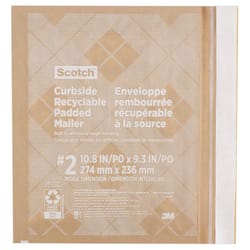 Scotch 11.25 in. W X 12 in. L No. 2 Brown Padded Envelope 1 pk