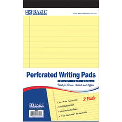 Bazic Products 5 in. W X 8 in. L Junior Perforated Writing Pad 2 pk