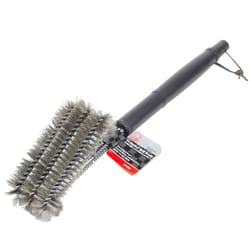 Chef Craft Black/Silver Stainless Steel Grill Brush