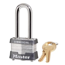 Master Lock 1-9/16 in. W Laminated Steel 4-Pin Cylinder Exterior Padlock