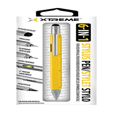 XTREME 6-IN-1 Multi-Tool Stylus Pen, Yellow (88571)