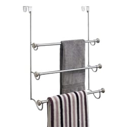 iDesign classico 1.25 in. H X 5.75 in. W X 24.85 in. L Chrome Over-the-Door Towel Rack Silver