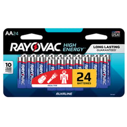 Rayovac High Energy AA Alkaline Batteries 24 pk Carded
