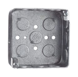 Steel City 21 cu in Square Galvanized Steel Outlet Box Silver