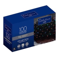 Celebrations Blue LED Mini Multicolored 100 ct Net Christmas Lights 24 ft.