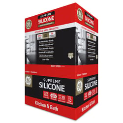 GE Supreme Clear Supreme Silicone Kitchen and Bath Caulk Sealant 10.1 oz