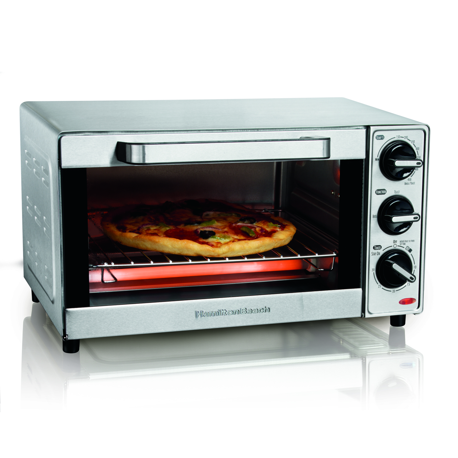 Black+Decker Stainless Steel Black/Silver Toaster Oven 9 in. H X 16.9 in. W  X 11.6 in. D - Ace Hardware