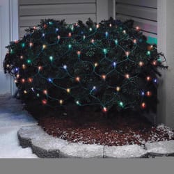 Celebrations Blue LED Mini Multicolored 100 ct Net Christmas Lights 24 ft.