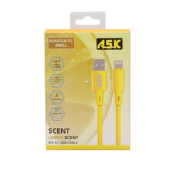 A.S.K Lightning to USB Cable 12 ft. Yellow