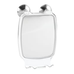 iDesign 10.2 in. H X 2.3 in. W Silver Plastic Rectangular Wall Mirror