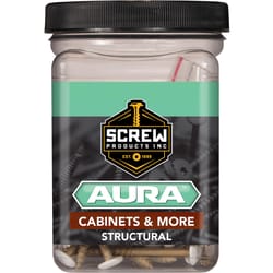Screw Products AURA No. 10 X 2.5 in. L Star White Deep Cabinet Screws 63 pk