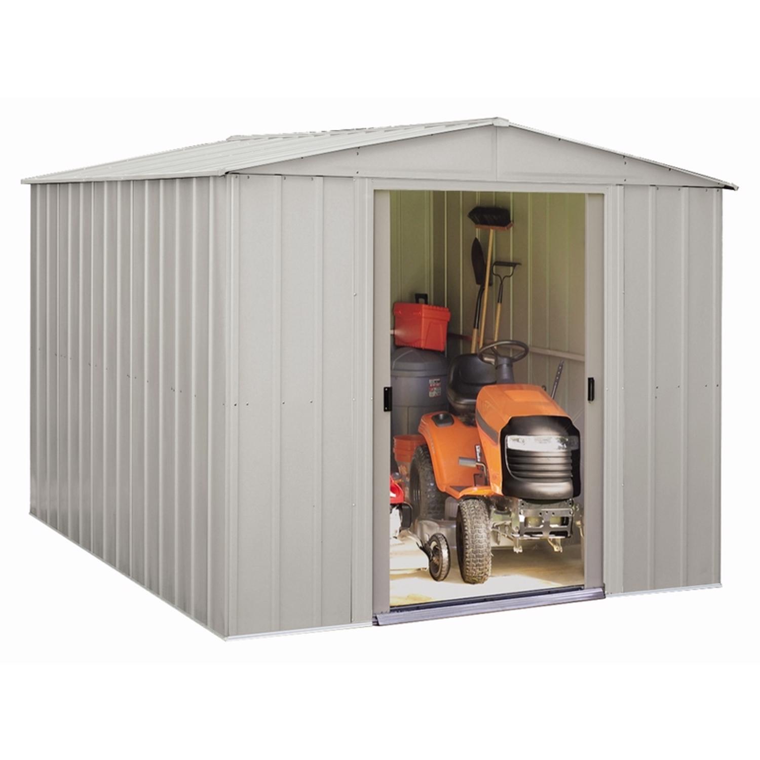 Arrow 10 ft. x 10 ft. Metal Vertical Peak Storage Shed without Floor Kit -  ACE1010FG