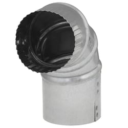 Imperial 3 in. D X 3 in. D Adjustable 90 deg Galvanized Steel Furnace Pipe Elbow