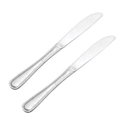 Pfaltzgraff Silver Stainless Steel Flatware Dinner Knife Set 2 pc
