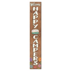 My Word! Multicolored Wood 46.5 in. H Welcome Happy Campers Porch Sign