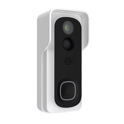 Feit Smart Home White Metal/Plastic Wireless Smart-Enabled Video Doorbell