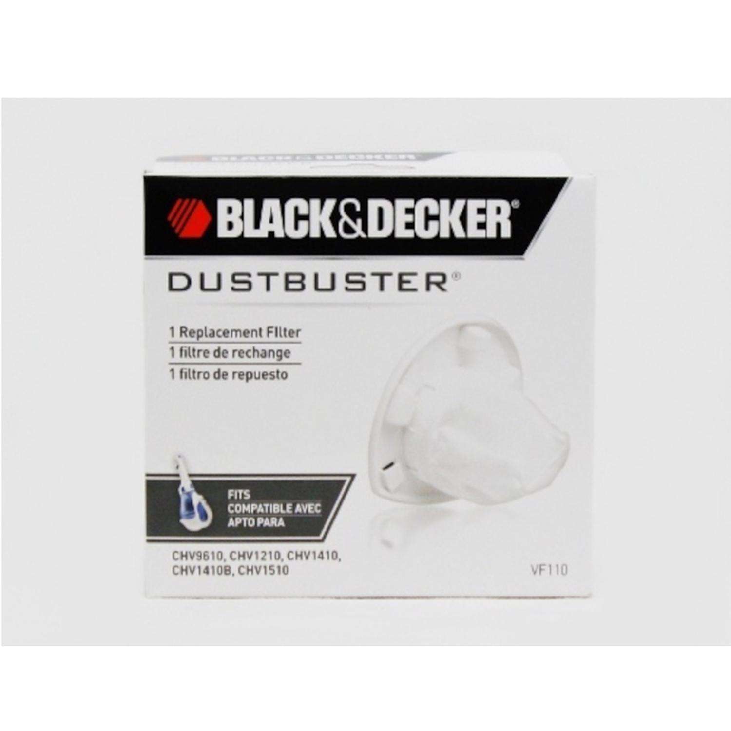 Replacement Black + Decker Vacuum Filter VF110 Dustbuster, Lithium Hand  Vacuum