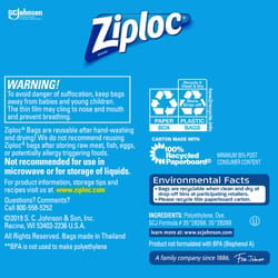 Ziploc Clear Snack Bag 90 pk