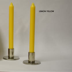 Kiri Tapers Lemon Yellow Unscented Scent Taper Candle