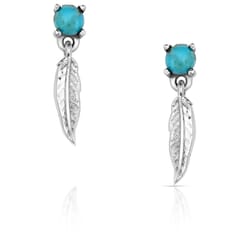 Montana Silversmiths Women's Take Flight Silver/Turquoise Earrings