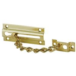 Ives 1-7/16 in. H X 3-3/8 in. L Polished Brass Brass Chain Door Guard