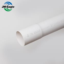 JM Eagle PVC Sewer Pipe 3 in. D X 10 ft. L Bell 0 psi