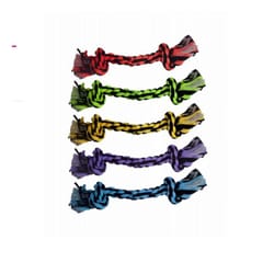 Multipet Nuts For Knots Assorted 2-Knot Rope Cotton Dog Toy
