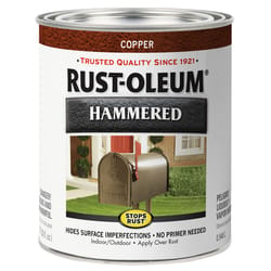Rust-Oleum Stops Rust Indoor and Outdoor Hammered Copper Rust Prevention Paint 1 qt