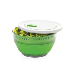 Progressive Prepworks Green/White Plastic Salad Spinner 4 qt